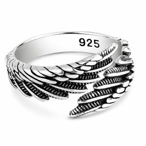 Sterling Silver Wing Ring - Adjustable